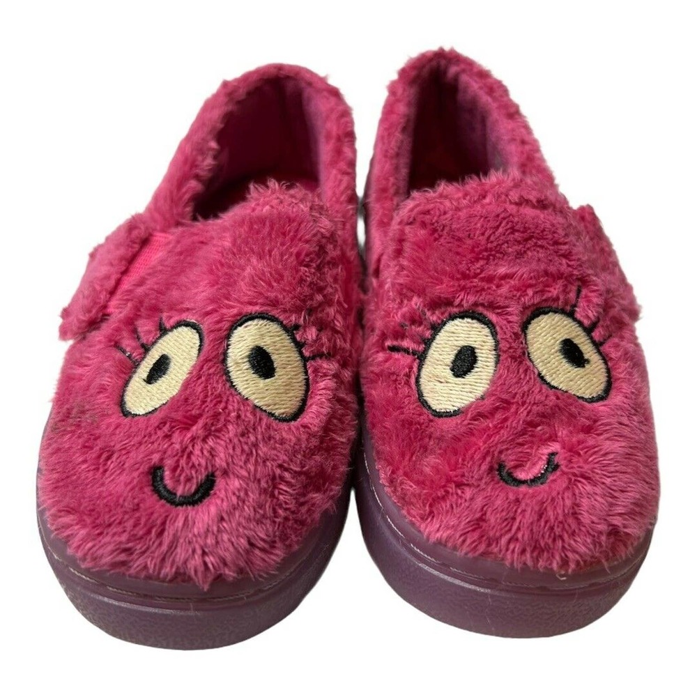 Toms Luca Slip On Pink‎ Fuzzy Monster Shoes Size 7